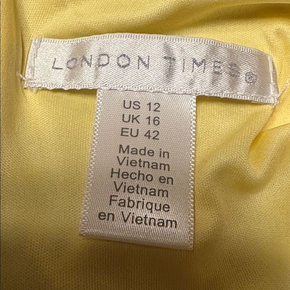 London Times Floral Yellow Dress - Picture 5 of 9